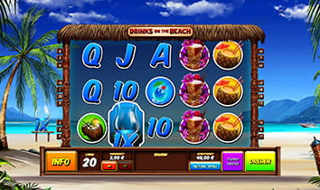 Beim Drinks on the Beach Slot im Eurogrand Casino kommt wahres Sommerfeeling auf.